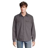 Veste-chemise en toile de coton pour hommes, Boston Traders Front_Flat