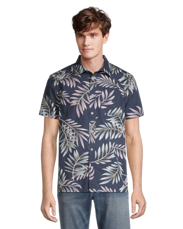 Silver Men's Solid Print Regular Fit Cotton Knit Shirt Marks