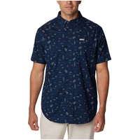 Columbia Men's Rapid Rivers Short Sleeve Printed Shirt Front_Flat