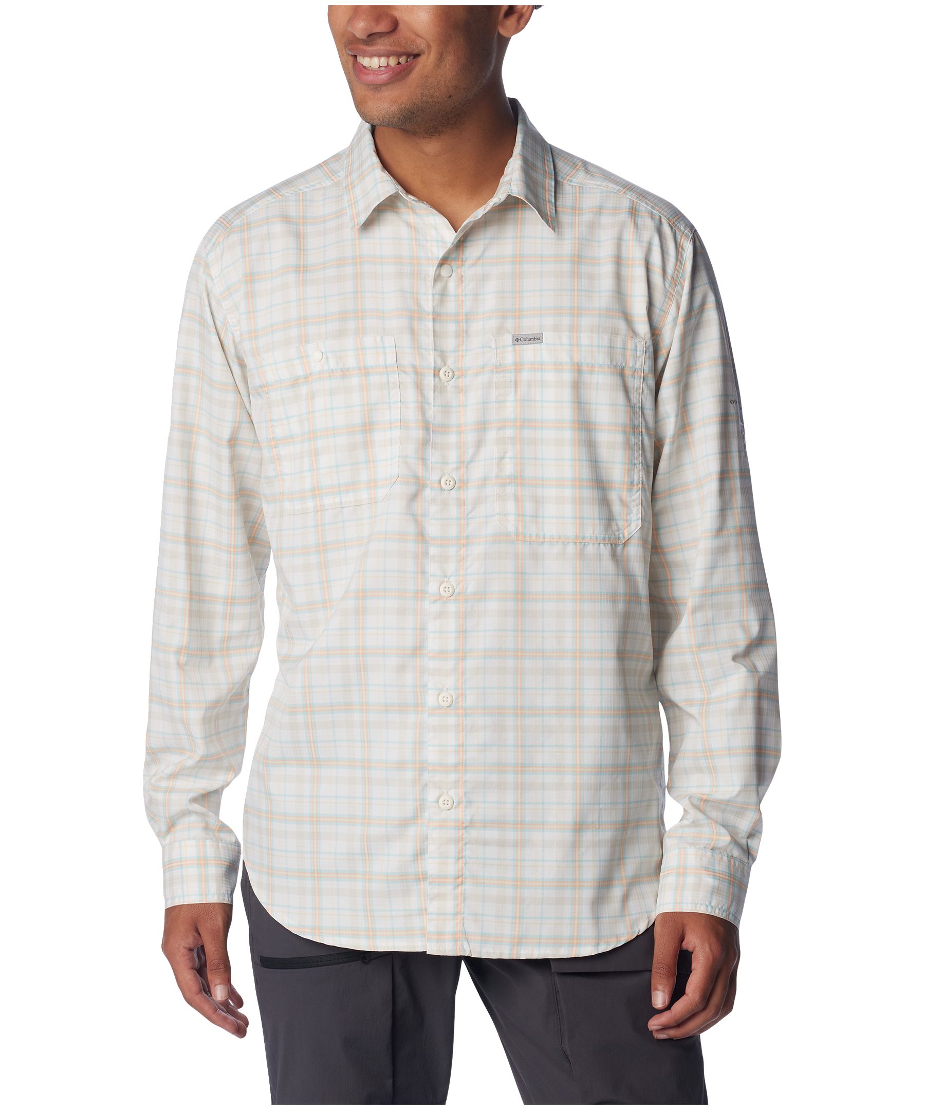 Chemise Carreaux Manches Longues Avec Omni Shade Pour Hommes Chemise Carreaux Manches Longues Avec Omni Shade Pour Hommes
