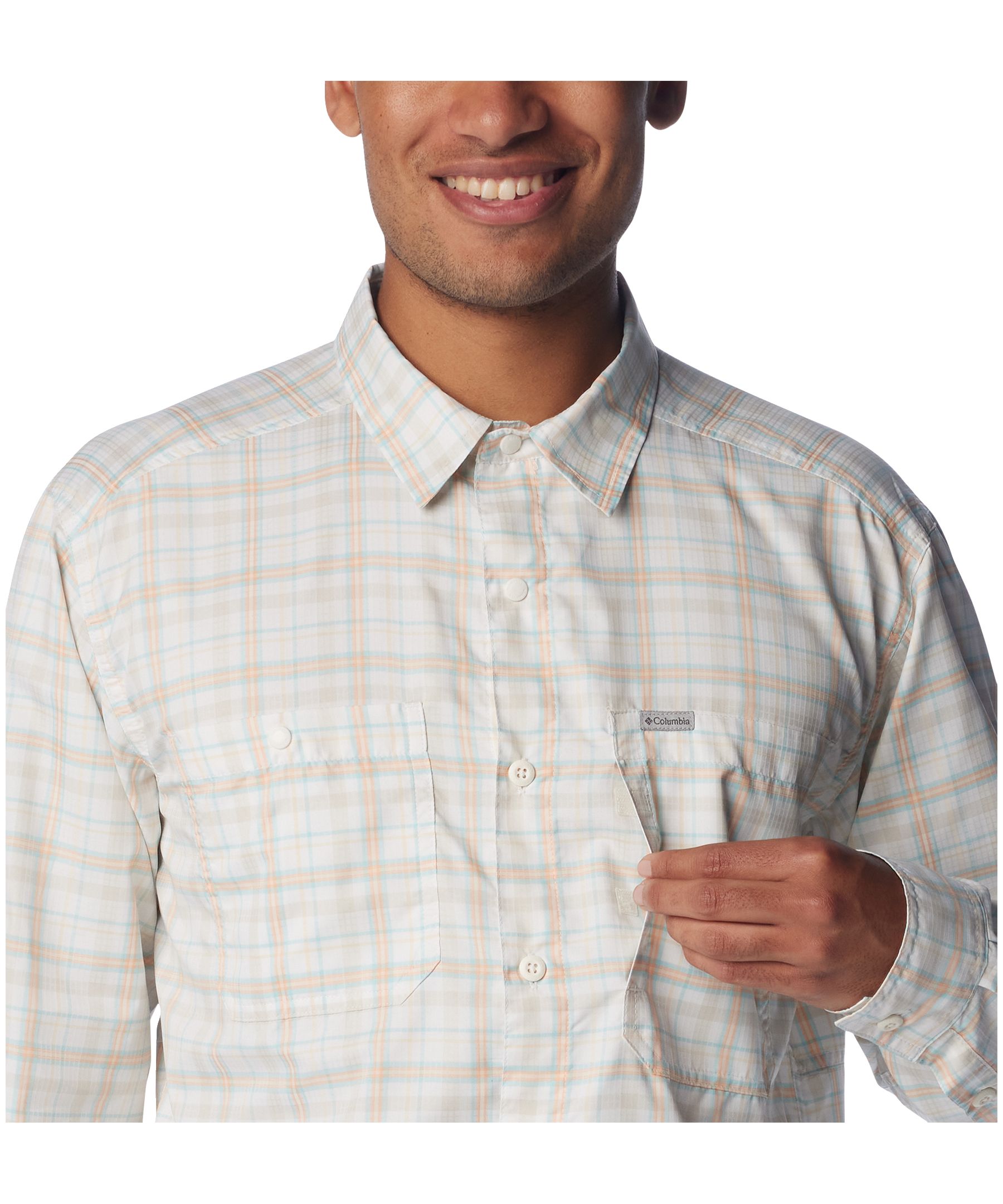 Chemise à carreaux à manches longues avec Omni-Shade pour hommes, Silver Ridge, Columbia