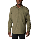 Chemise de couleur unie à manches longues avec Omni-Shade pour hommes, Silver Ridge, Columbia Front_Flat