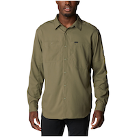 Chemise de couleur unie à manches longues avec Omni-Shade pour hommes, Silver Ridge, Columbia Front_Flat