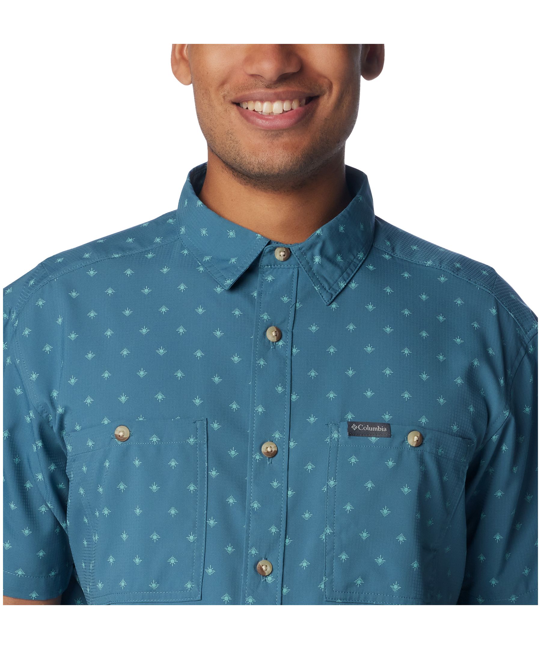 Chemise imprimée à manches courtes avec Omini-ShadeMC pour hommes, Utilizer, Columbia