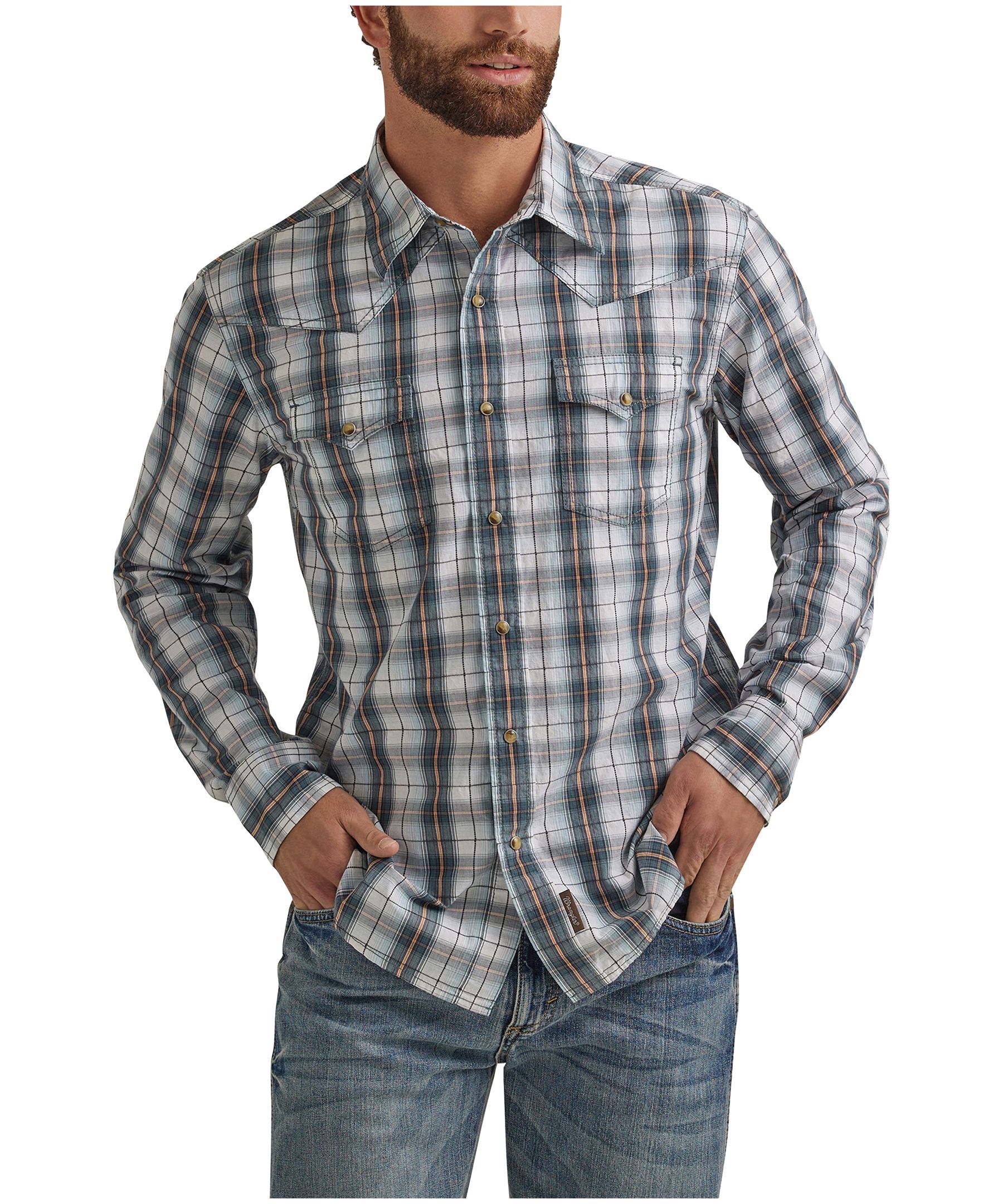 Chemise tissée rétro pour hommes, Wrangler