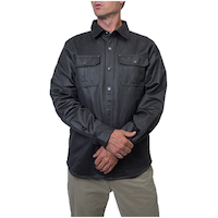 Veste au fini ciré pour hommes, Silver Front_Flat
