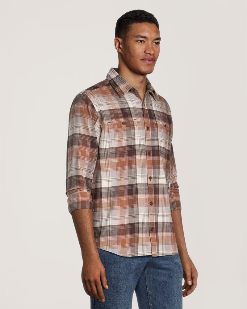 Chemise en flanelle extensible de base pour hommes, WindRiver
