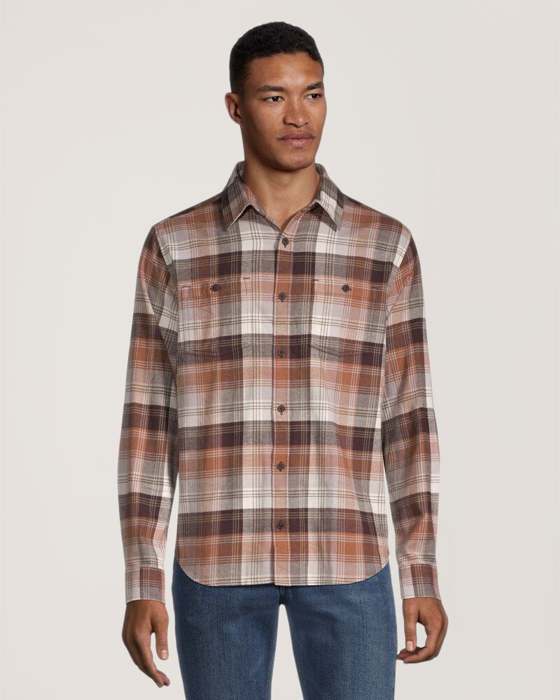 Chemise en flanelle extensible de base pour hommes, WindRiver