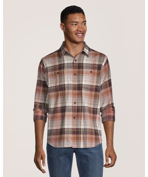 Chemise en flanelle extensible de base pour hommes, WindRiver