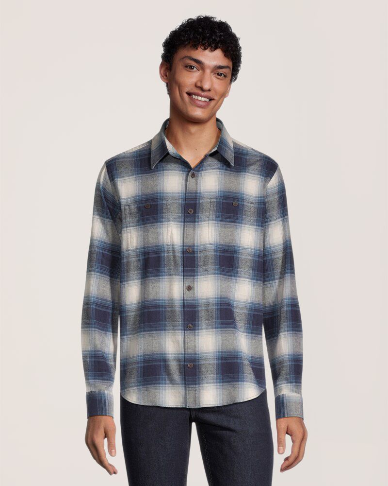 Chemise en flanelle extensible de base pour hommes, WindRiver