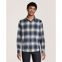 Chemise en flanelle extensible de base pour hommes, WindRiver Front_Flat