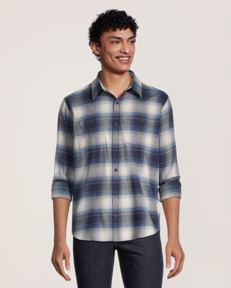 Chemise en flanelle extensible de base pour hommes, WindRiver