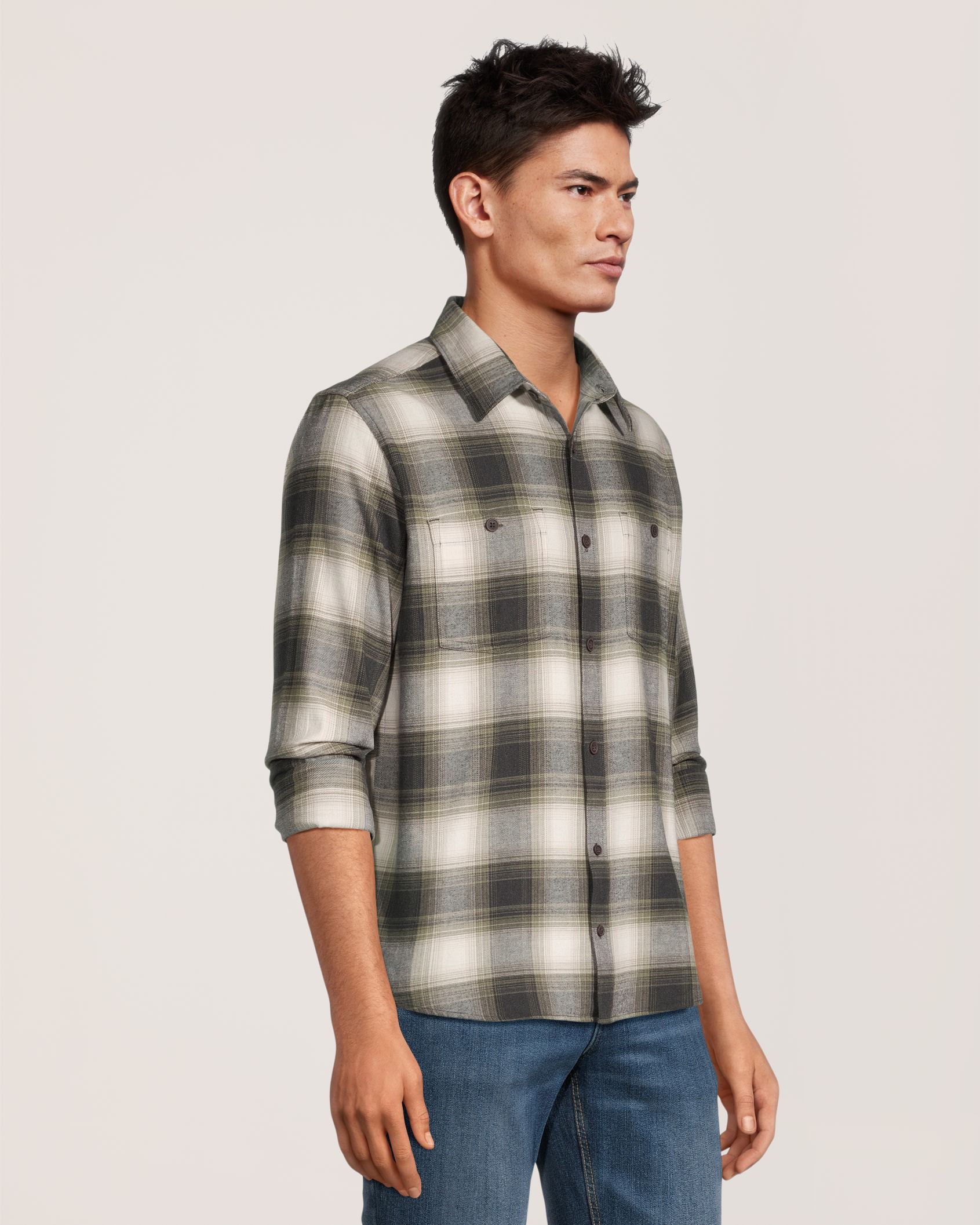 Chemise en flanelle extensible de base pour hommes, WindRiver