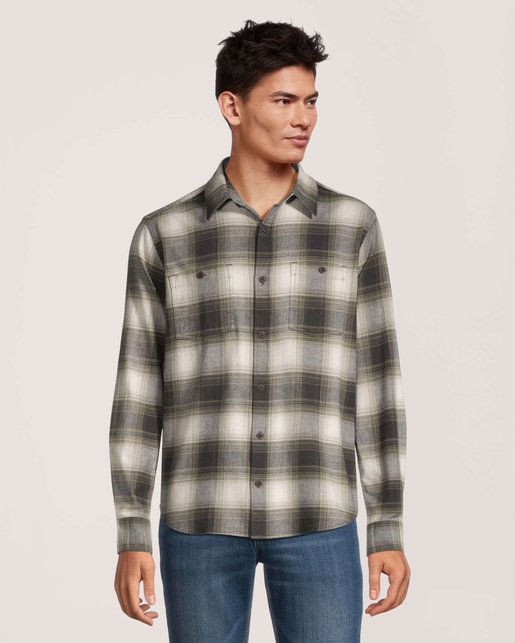 Chemise en flanelle extensible de base pour hommes, WindRiver