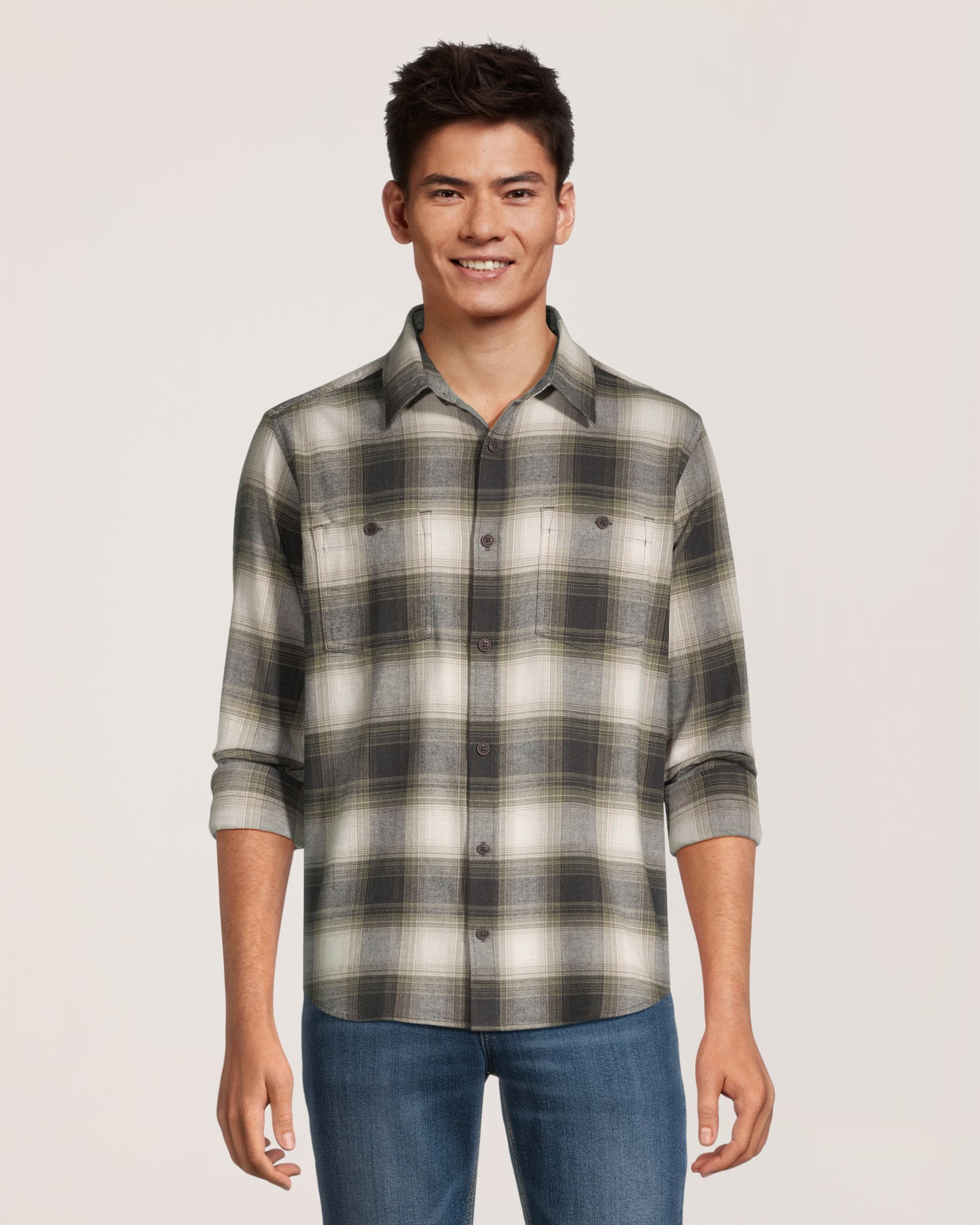 Chemise en flanelle extensible de base pour hommes, WindRiver
