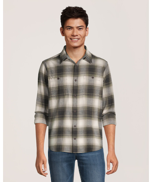 Chemise en flanelle extensible de base pour hommes, WindRiver