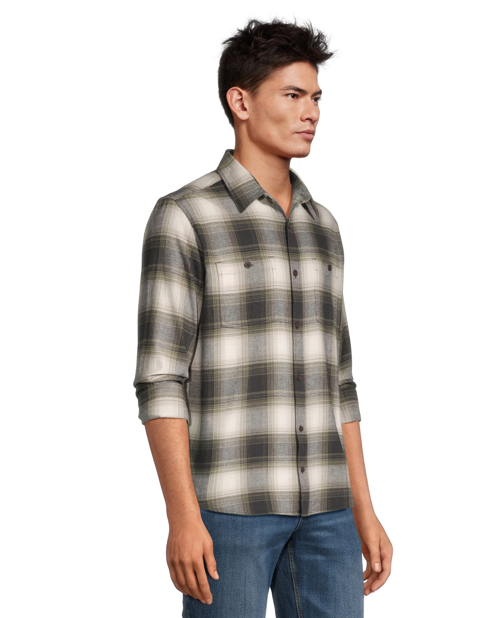 Chemise en flanelle extensible de base pour hommes, WindRiver