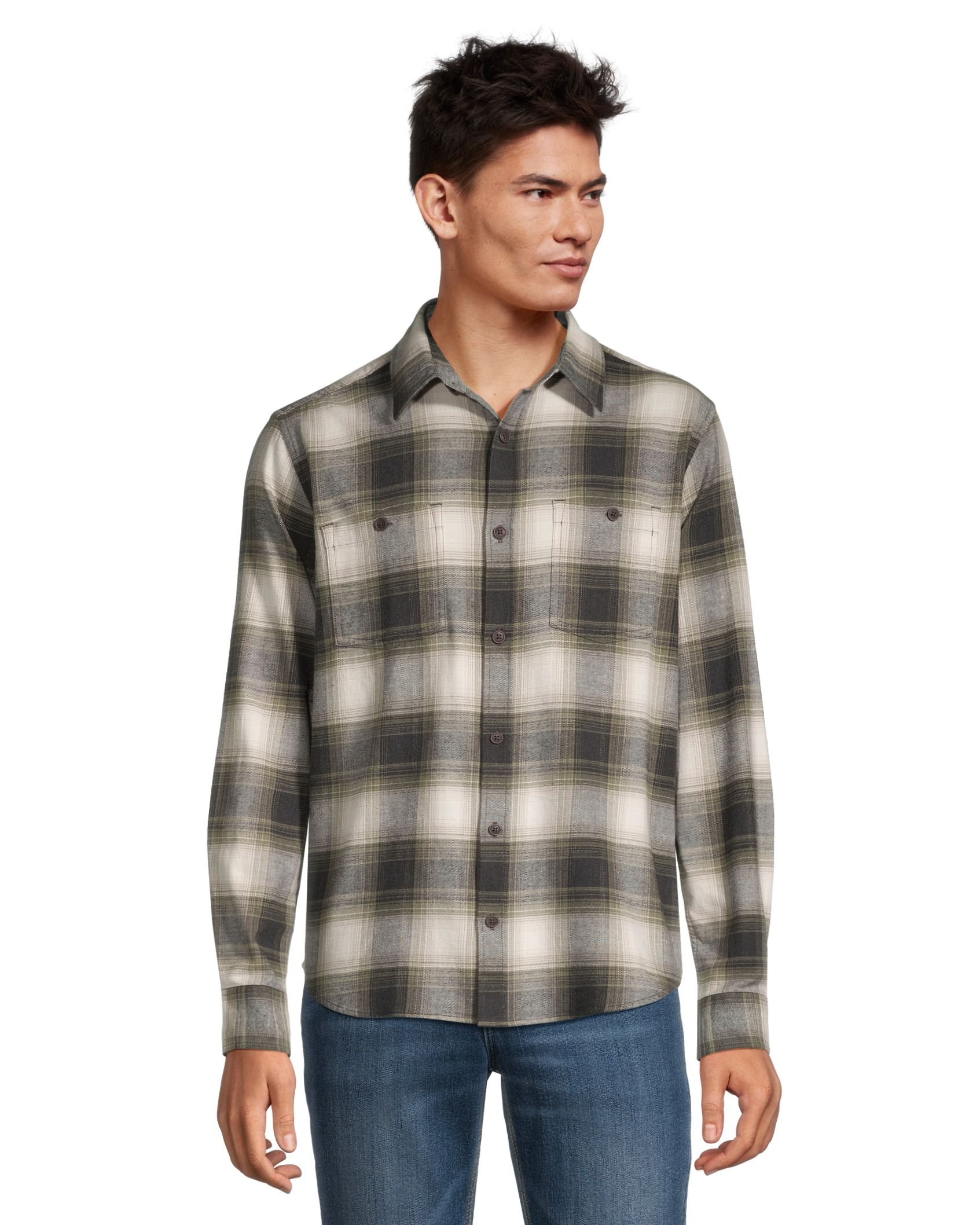 Chemise en flanelle extensible de base pour hommes, WindRiver