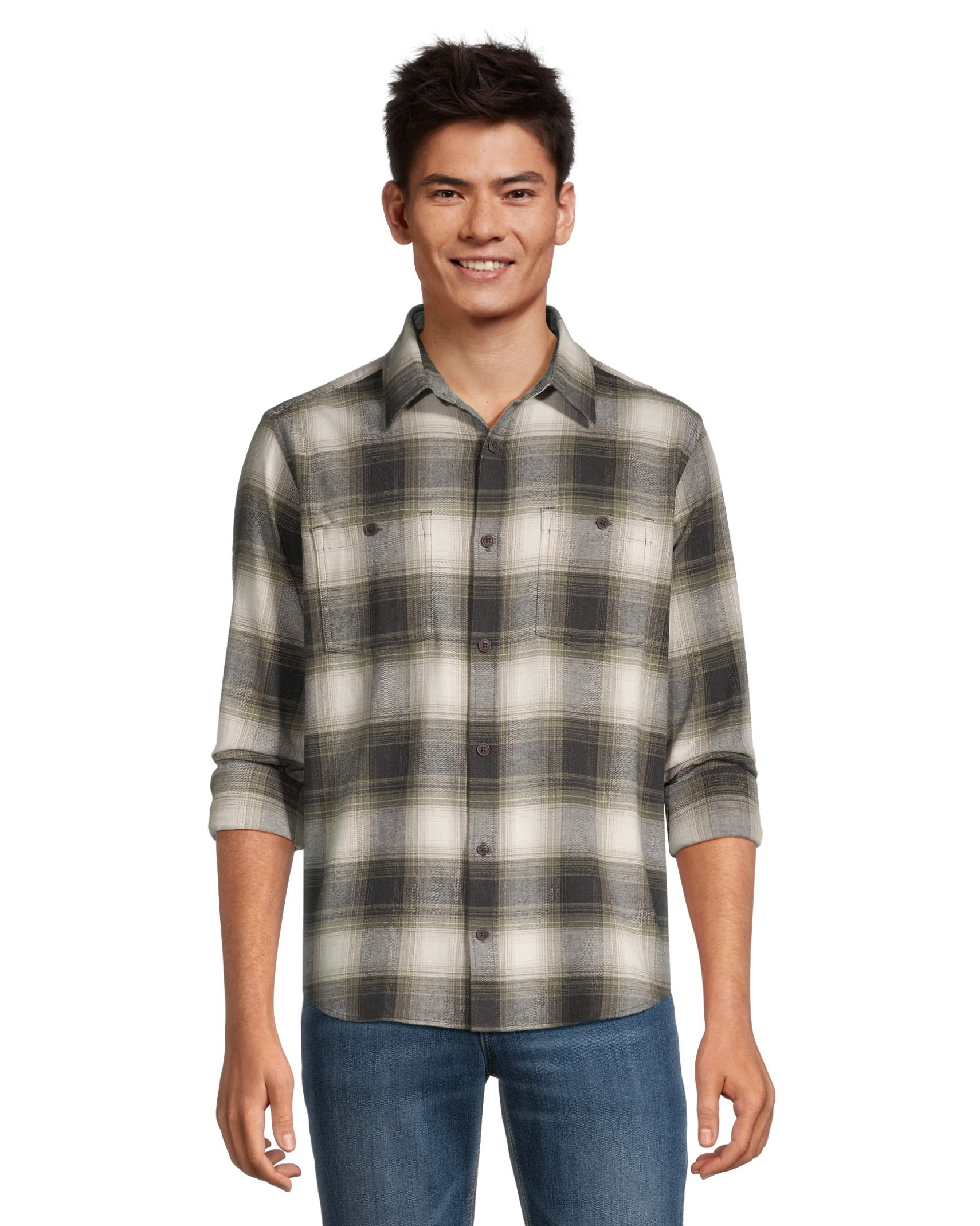 Chemise en flanelle extensible de base pour hommes, WindRiver