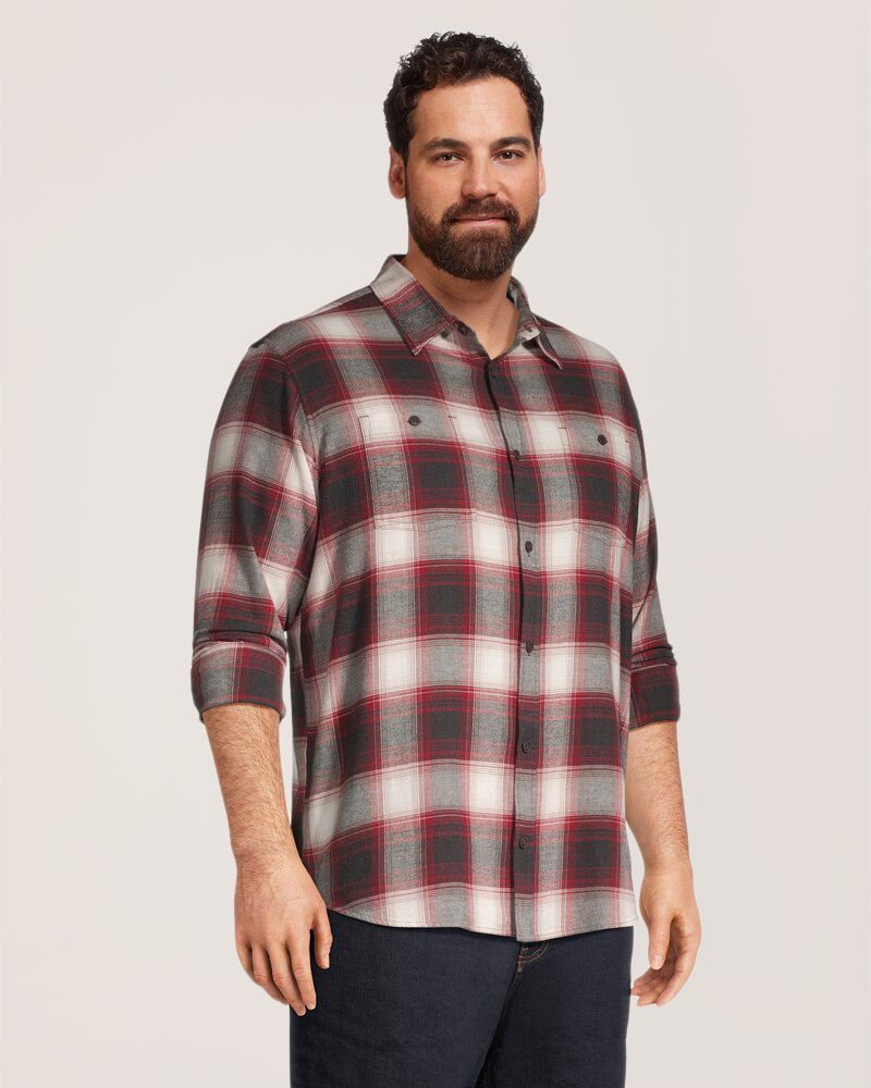 Chemise en flanelle extensible de base pour hommes, WindRiver