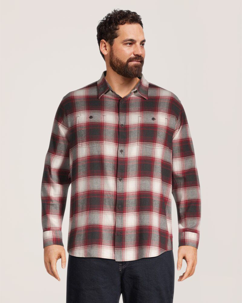 Chemise en flanelle extensible de base pour hommes, WindRiver