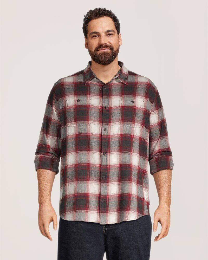 Chemise en flanelle extensible de base pour hommes, WindRiver