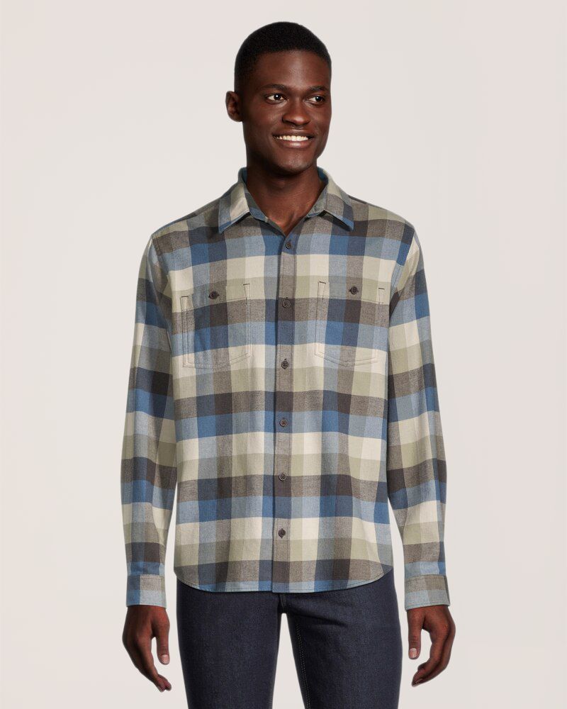 Chemise en flanelle extensible de base pour hommes, WindRiver