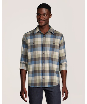 Chemise en flanelle extensible de base pour hommes, WindRiver