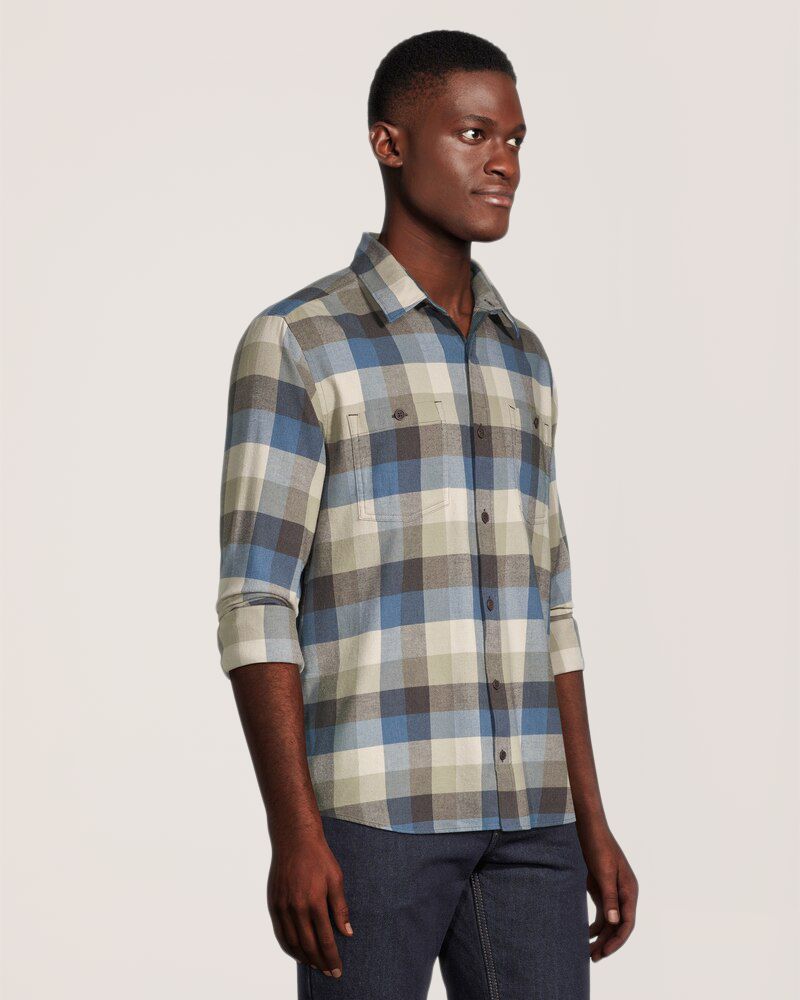Chemise en flanelle extensible de base pour hommes, WindRiver