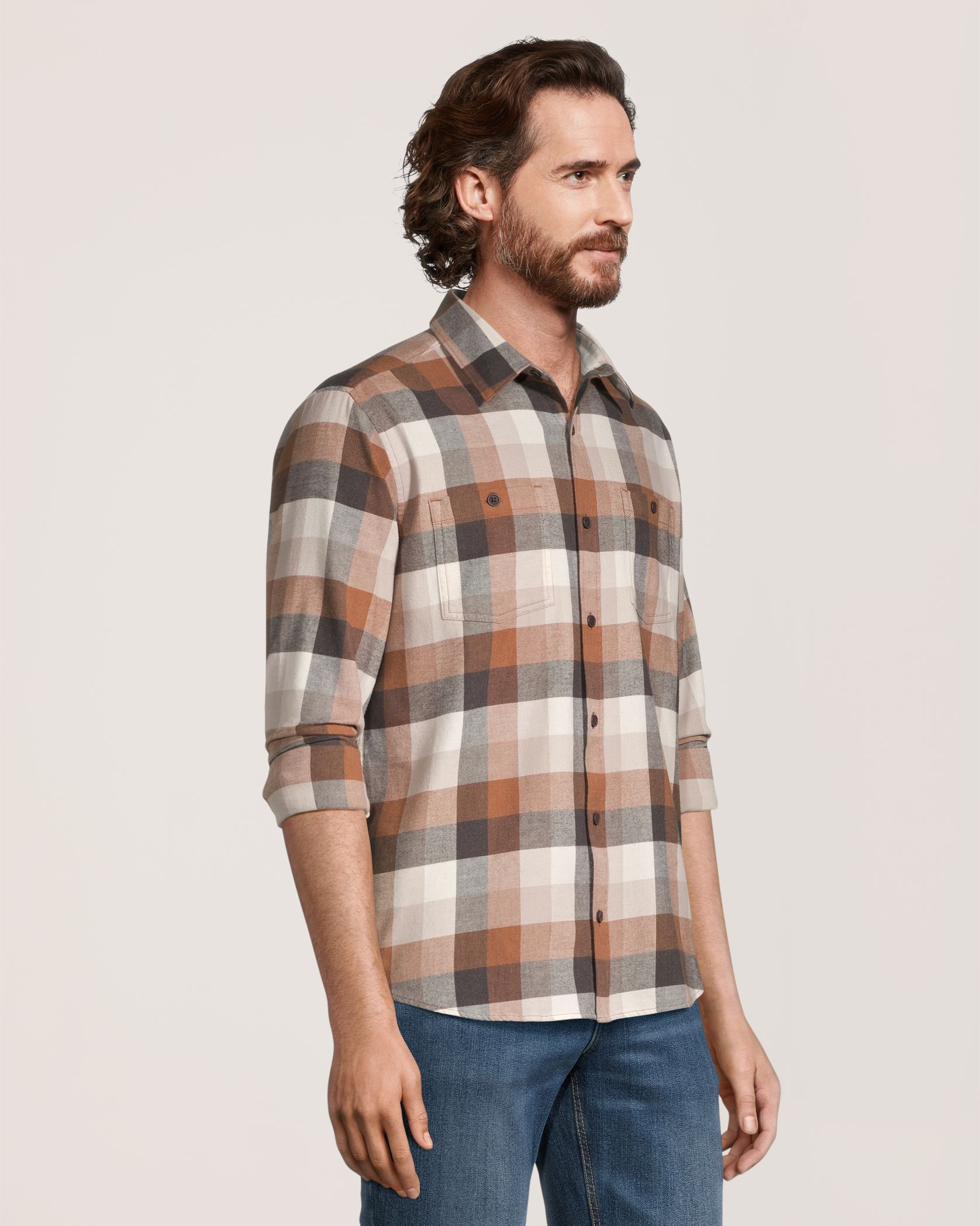 Chemise en flanelle extensible de base pour hommes, WindRiver