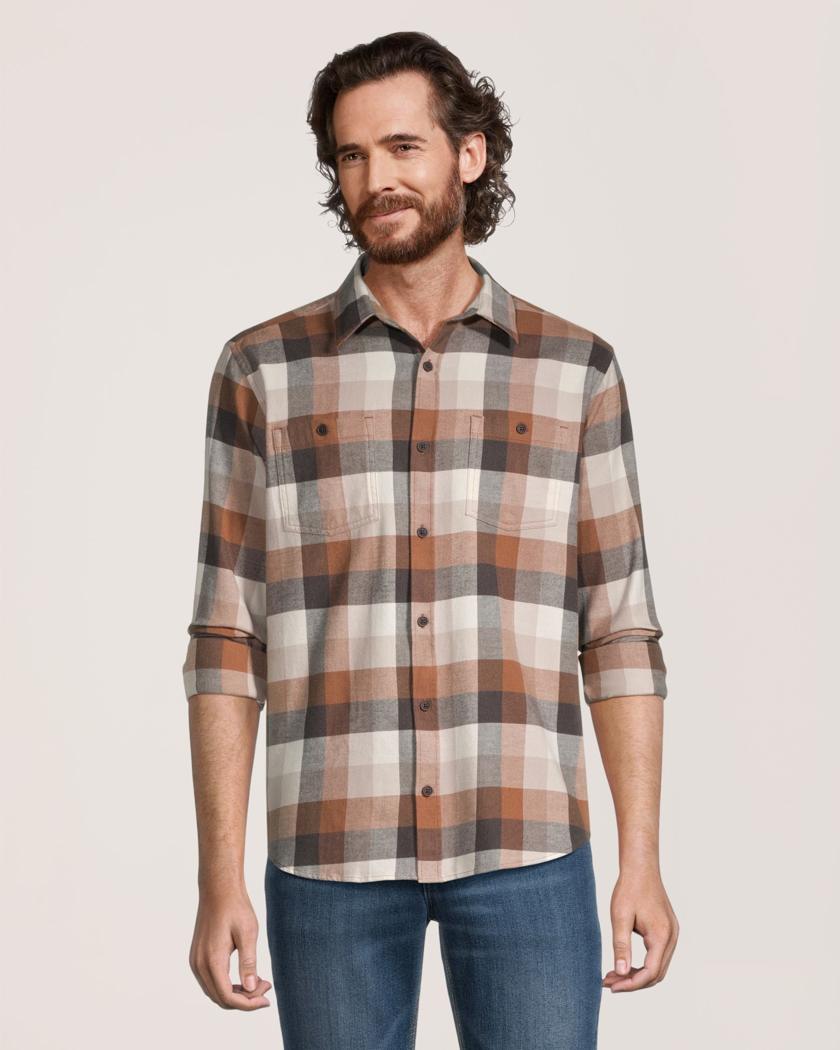 Chemise en flanelle extensible de base pour hommes, WindRiver