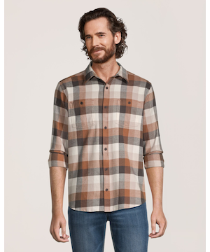 Chemise en flanelle extensible de base pour hommes, WindRiver