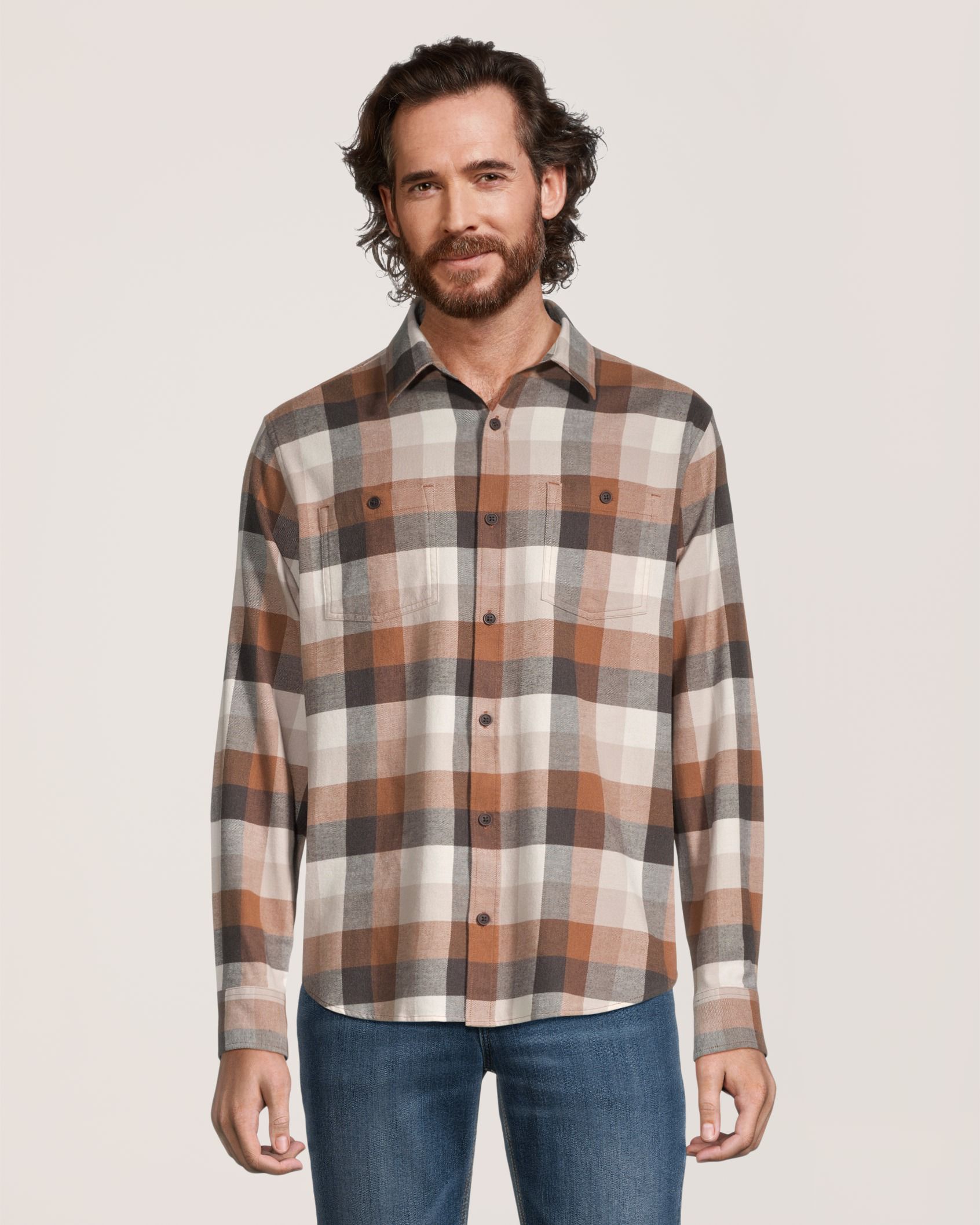 Chemise en flanelle extensible de base pour hommes, WindRiver
