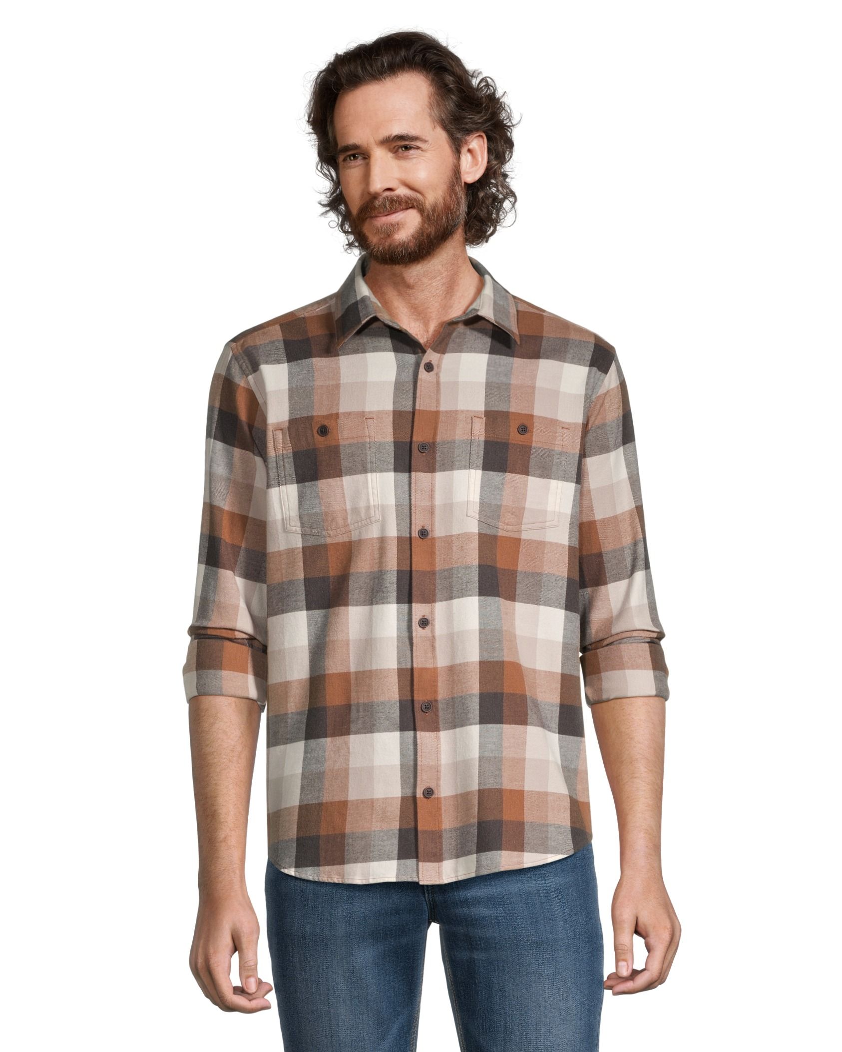 Chemise en flanelle extensible de base pour hommes, WindRiver