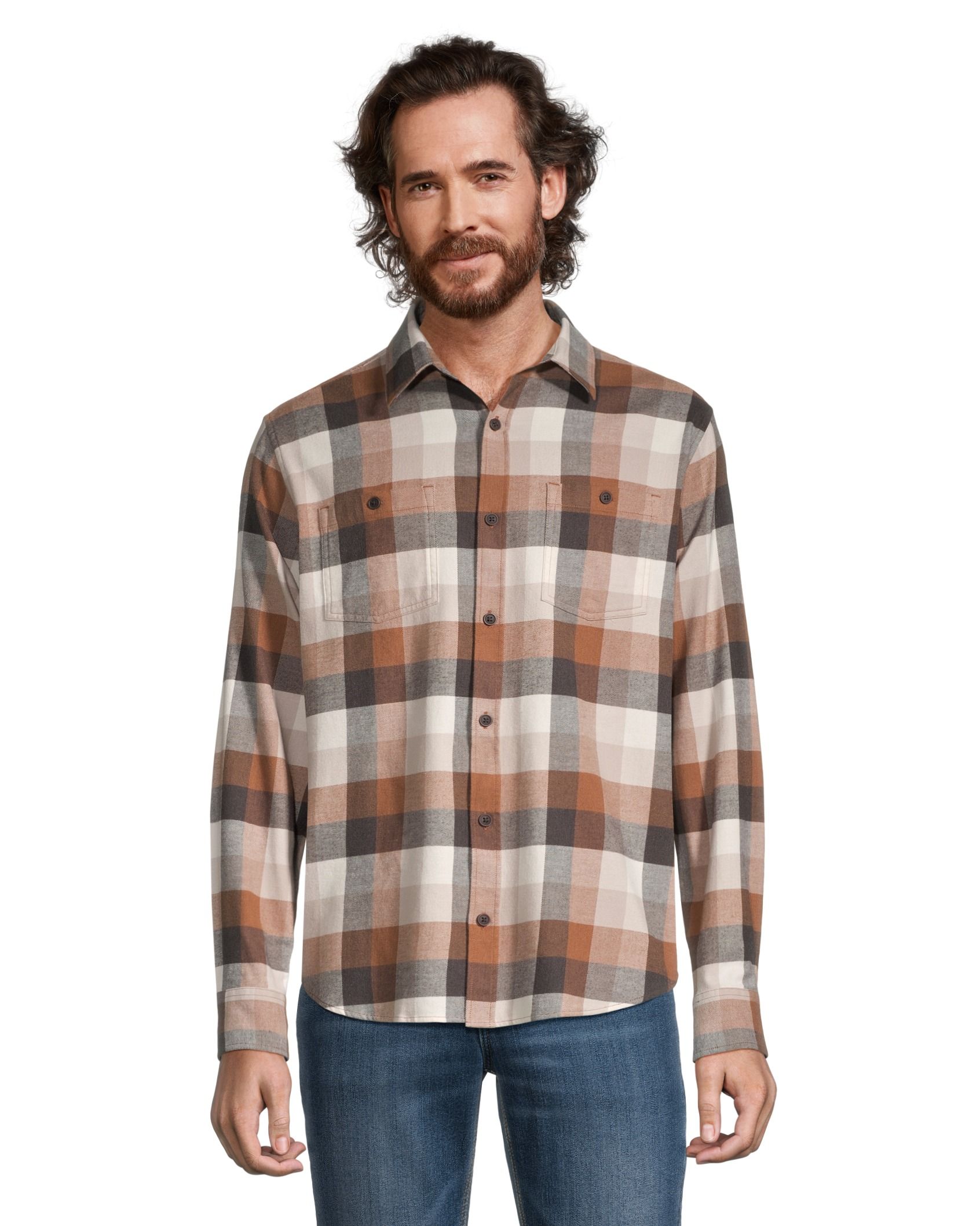 Chemise en flanelle extensible de base pour hommes, WindRiver