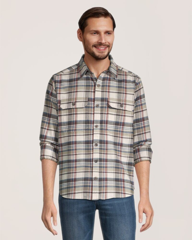 Chemise en flanelle extensible à la mode pour hommes, WindRiver