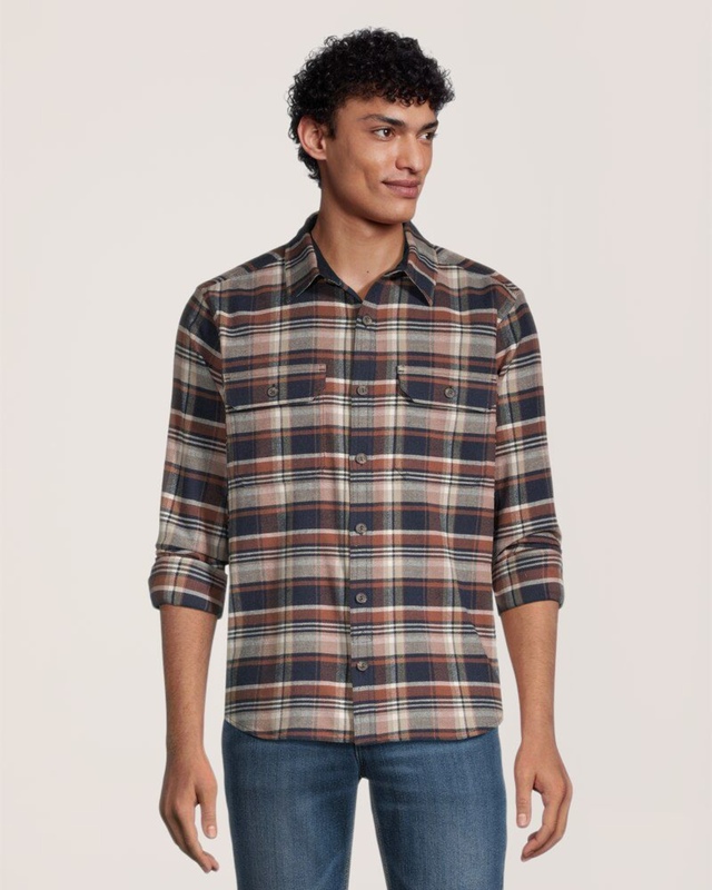 Chemise en flanelle extensible à la mode pour hommes, WindRiver