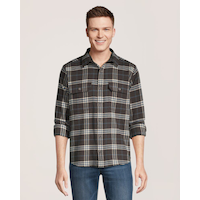 WindRiver Men's Fashion Stretch Flannel Shirt Front_Flat