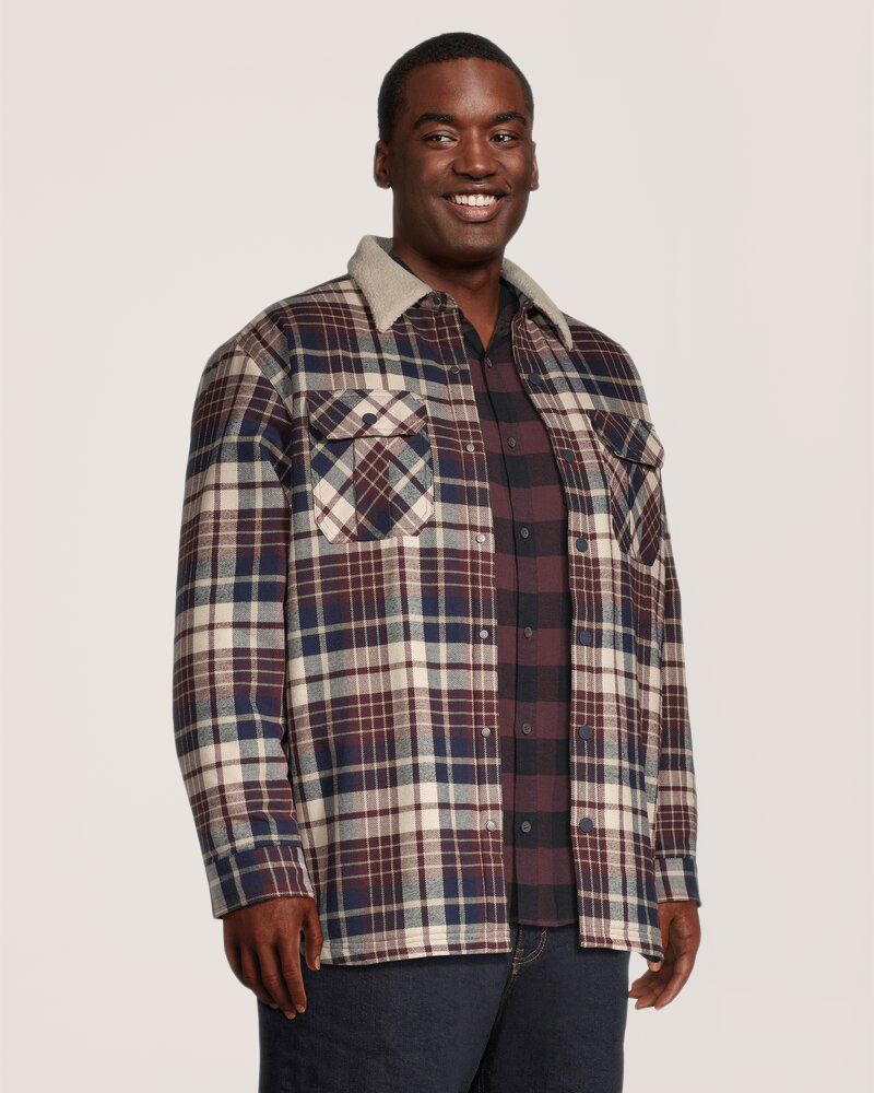 Veste-chemise en flanelle avec doublure en sherpa et HYPER-DRIMD pour hommes, WindRiver