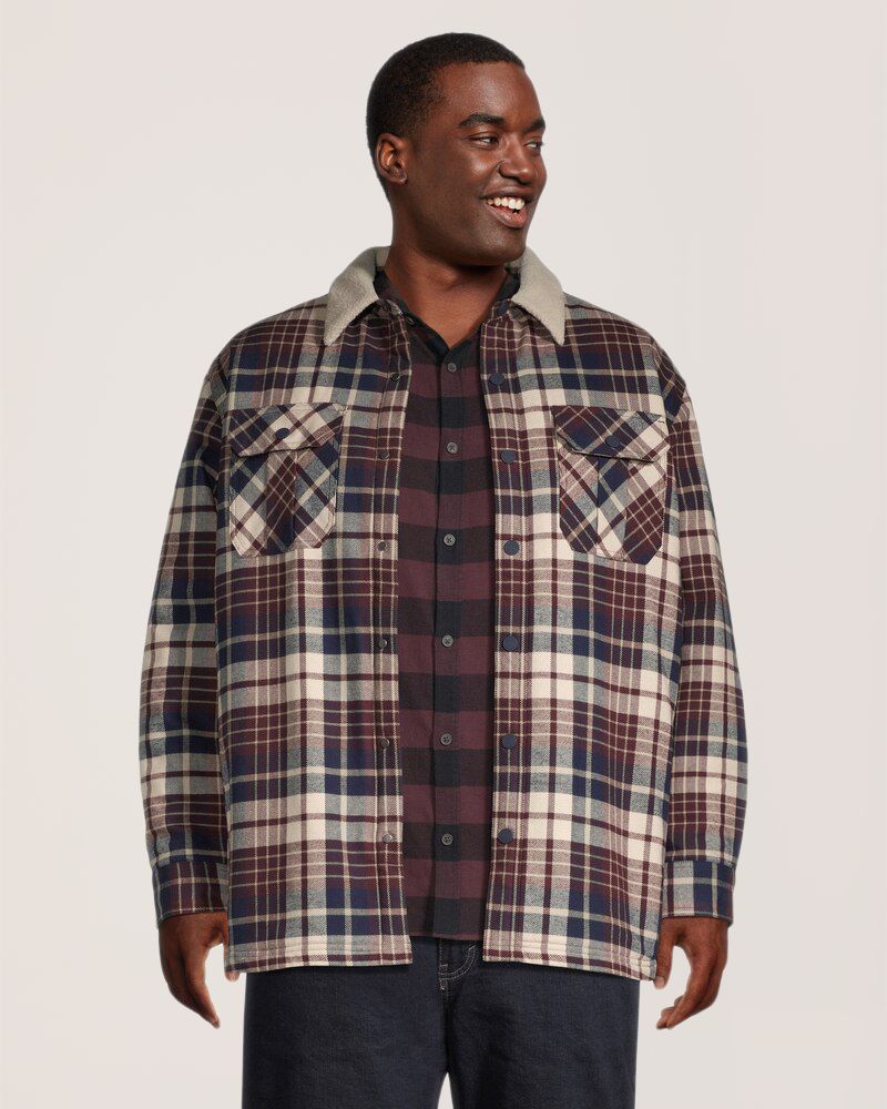 Veste-chemise en flanelle avec doublure en sherpa et HYPER-DRIMD pour hommes, WindRiver