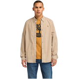 Timberland Men's Stretch Poplin Gingham Shirt Front_Flat