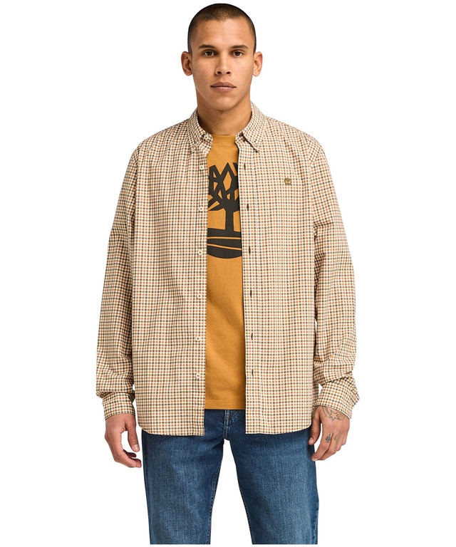 Timberland Men's Stretch Poplin Gingham Shirt