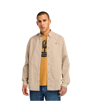 Chemise vichy en popeline extensible pour hommes, Timberland