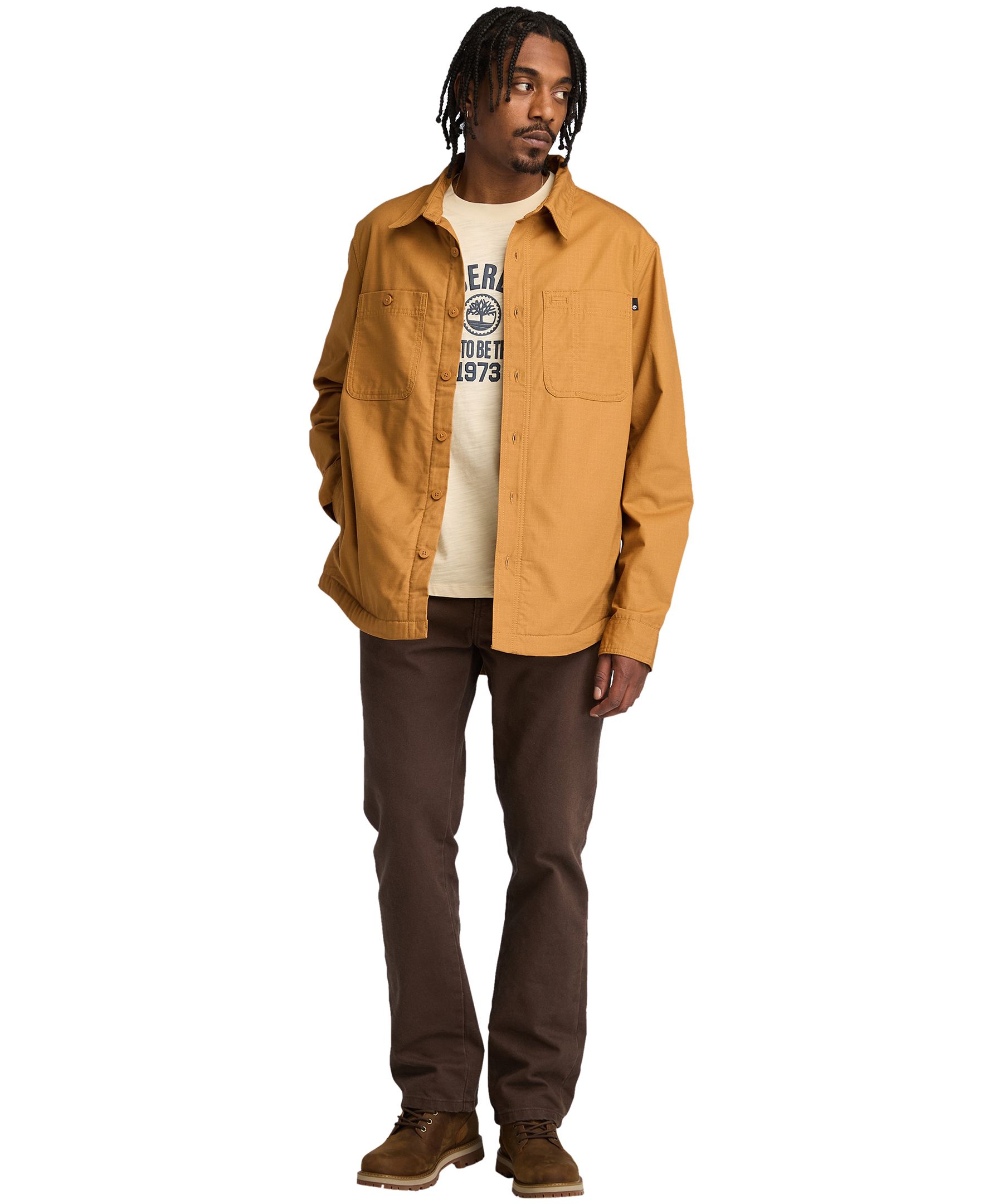 Fleece lined overshirt deals