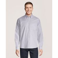 Denver Hayes Men's Stretch Oxford Casual Long Sleeve Button Down Shirt