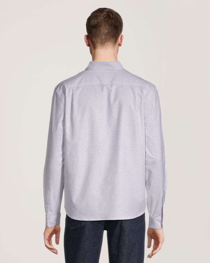 Chemise boutonnée décontractée et extensible Oxford à manches longues pour hommes, Denver Hayes