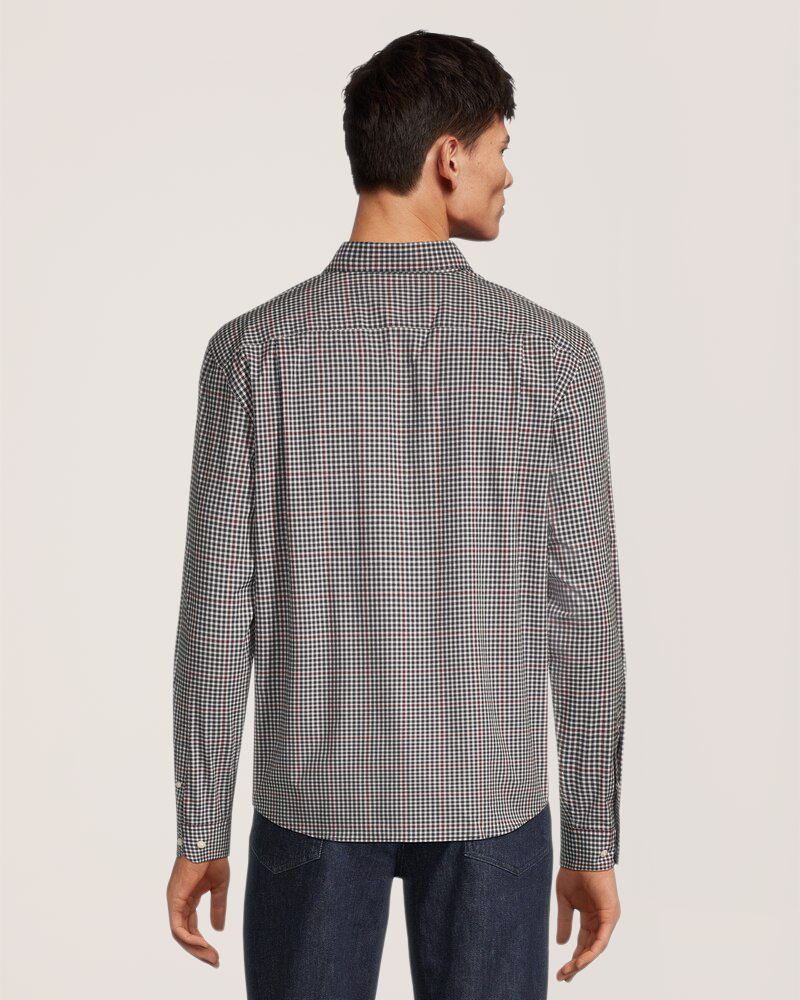 Chemise à carreaux sportive et décontractée à manches longues pour hommes, Denver Hayes