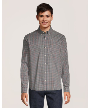 Chemise à carreaux sportive et décontractée à manches longues pour hommes, Denver Hayes