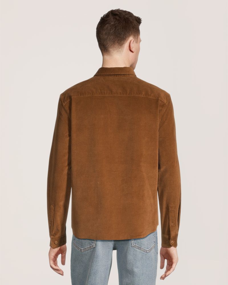 Denver Hayes Men's Stretch Corduroy Long Sleeve Shirt