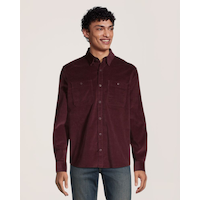 Denver Hayes Men's Stretch Corduroy Long Sleeve Shirt